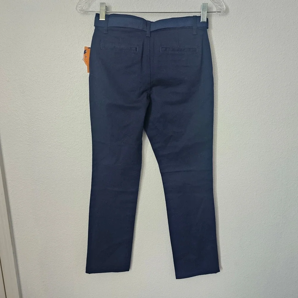 New!‎ Gymboree Navy Blue Size 10 School Girls Uniform Pants with Belts